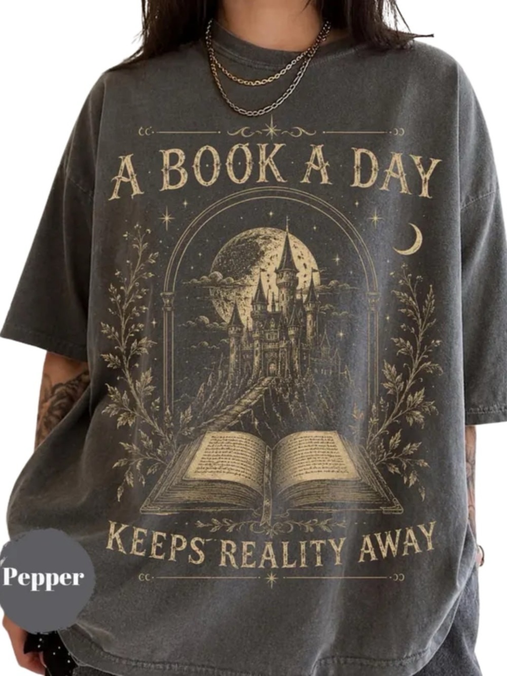 Comfort Colors Pepper A Book A Day Graphic Tee